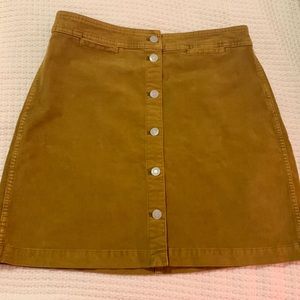 J. Crew Corduroy Tan Mini Skirt - Size 29/Size 8